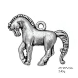 20pcs Horse Pendants Antique Silver Alloy Charm for Jewelry Making DIY