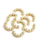 20Pcs Heart Floating Locket Window Plate Charms for 30mm Locket Necklaces