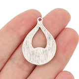 10pcs Tibetan Silver Water Drop Stone Charms Pendants 35x23mm