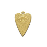 10Pcs Brass Sacre Heart Charms Evil Eye Heart Pendant
