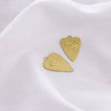 10Pcs Brass Sacre Heart Charms Evil Eye Heart Pendant