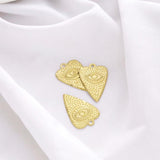 10Pcs Brass Sacre Heart Charms Evil Eye Heart Pendant