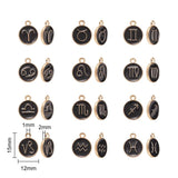 12Pcs Double-sided Alloy Enamel Constellations Charms for DIY Earrings Necklace