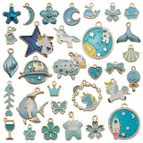 31Pcs Mixed Alloy Enamel Charms Pendant for Women Diy Earring Necklace