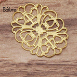 BoYuTe 100 Pcs Flower Charms Brass Material DIY Jewelry Making