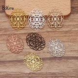 BoYuTe 100 Pcs Flower Charms Brass Material DIY Jewelry Making