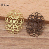 BoYuTe 100 Pcs Flower Charms Brass Material DIY Jewelry Making