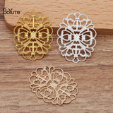 BoYuTe 100 Pcs Flower Charms Brass Material DIY Jewelry Making