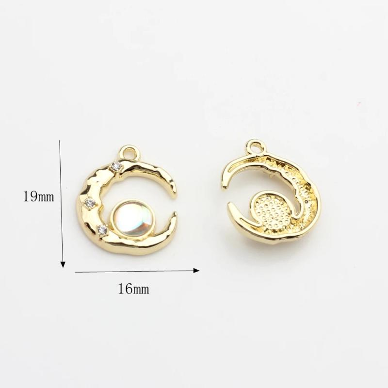 Zinc Alloy Charms Heart Planet Moon Shape Charms Pendant 6pcs/lot