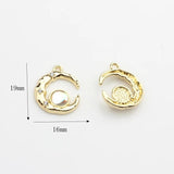 Zinc Alloy Charms Heart Planet Moon Shape Charms Pendant 6pcs/lot