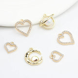Zinc Alloy Charms Heart Planet Moon Shape Charms Pendant 6pcs/lot