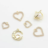 Zinc Alloy Charms Heart Planet Moon Shape Charms Pendant 6pcs/lot