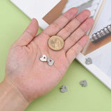 10pcs 304 Stainless Steel Heart Charms Pendants for DIY Jewelry Making