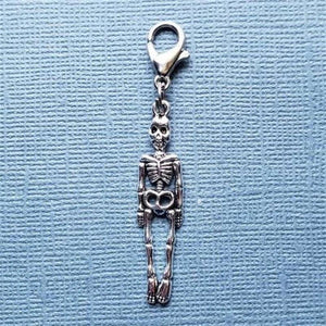 3 Pcs Skeleton Clip Charm - Halloween Jewelry - Zipper Pull