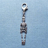 3 Pcs Skeleton Clip Charm - Halloween Jewelry - Zipper Pull