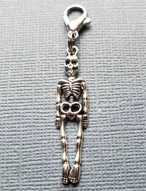 3 Pcs Skeleton Clip Charm - Halloween Jewelry - Zipper Pull
