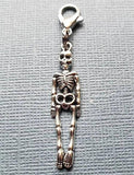 3 Pcs Skeleton Clip Charm - Halloween Jewelry - Zipper Pull