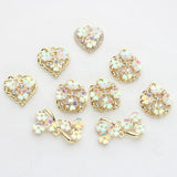 Zinc Alloy Flowers Heart Bow Geometric Pendant Charms 6pcs/lot