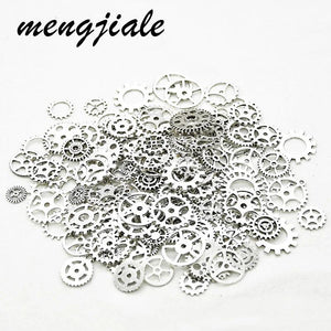 20pcs Mixed 10-25mm Mechanical Cogs & Gears Alloy Metal Charms for DIY Jewelry