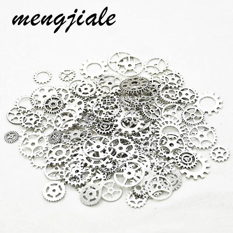 20pcs Mixed 10-25mm Mechanical Cogs & Gears Alloy Metal Charms for DIY Jewelry