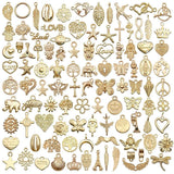 100pcs Mixed Animal Heart Charms for Bracelet Necklace Making