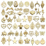 100pcs Mixed Animal Heart Charms for Bracelet Necklace Making