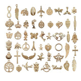 100pcs Mixed Animal Heart Charms for Bracelet Necklace Making