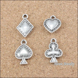 60 pcs Vintage Playing Cards Pendant for DIY Jewelry Making