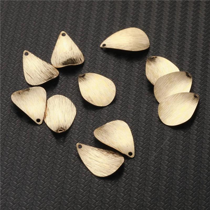 50PCS/lot Leaf Petal Copper Brass Charms Pendants for Jewelry DIY Making