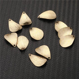 50PCS/lot Leaf Petal Copper Brass Charms Pendants for Jewelry DIY Making
