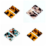 Tortoise Shell Earring Charm Acrylic Beads Geometric Boho Jewelry