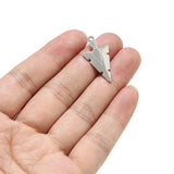 20pcs Stainless Steel Arrow Triangle Pendants Charms For Men