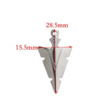 20pcs Stainless Steel Arrow Triangle Pendants Charms For Men