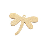 20pcs Raw Brass Dragonfly Earrings Charms DIY Jewelry Making Findings