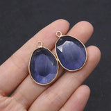 Green Quartz Opal Pendant Irregular Gemstone Charm 20x30mm