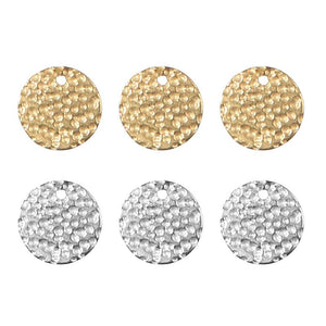 10PCS Stainless Steel Round Disc Charms Jewelry DIY Necklace Bracelet