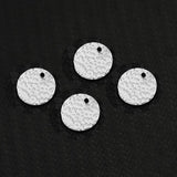 10PCS Stainless Steel Round Disc Charms Jewelry DIY Necklace Bracelet