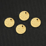 10PCS Stainless Steel Round Disc Charms Jewelry DIY Necklace Bracelet
