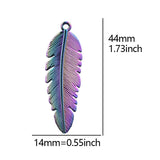 10pcs Rainbow Alloy Pendant Jewelry Making Animal Bird Wing Feather Charms