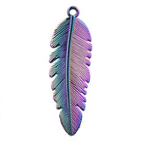 10pcs Rainbow Alloy Pendant Jewelry Making Animal Bird Wing Feather Charms