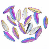 10pcs Rainbow Alloy Pendant Jewelry Making Animal Bird Wing Feather Charms