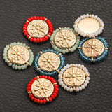 4pcs 18mm Crystal Stainless Steel Charms Pendants DIY Jewelry Making