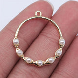 10pcs KC Circle Charms Pendant for Jewelry Making