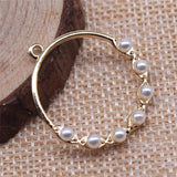 10pcs KC Circle Charms Pendant for Jewelry Making