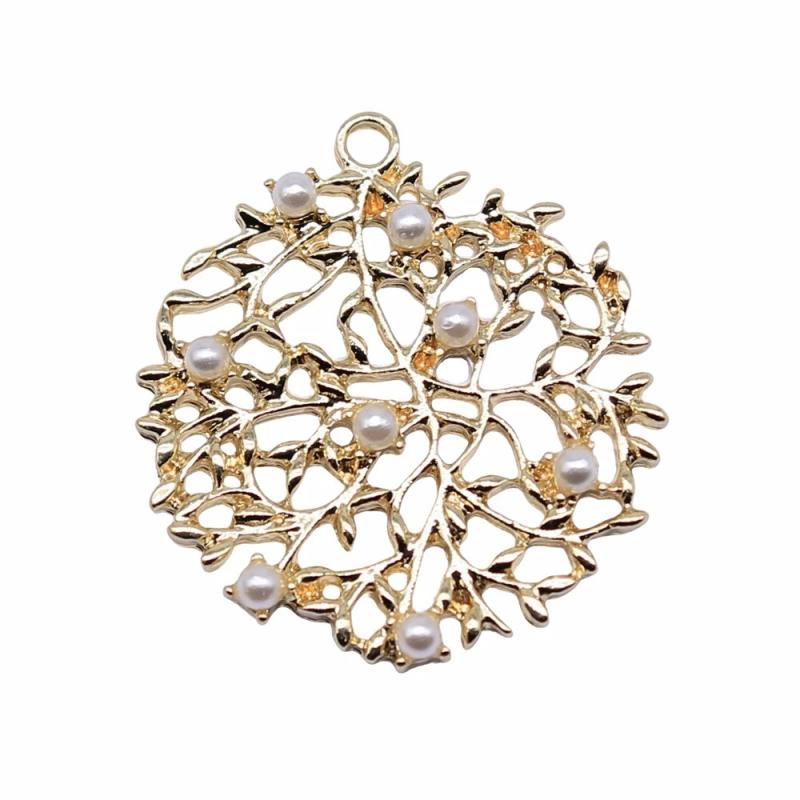10pcs KC Flowers Charms Pendant for Jewelry Making
