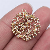 10pcs KC Flowers Charms Pendant for Jewelry Making