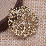 10pcs KC Flowers Charms Pendant for Jewelry Making