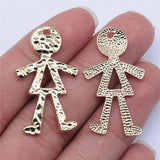10pcs KC Boy & Girl Charms for DIY Jewelry Making