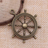 10pcs Bronze Rudder Charms for DIY Jewelry Making