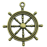 10pcs Bronze Rudder Charms for DIY Jewelry Making